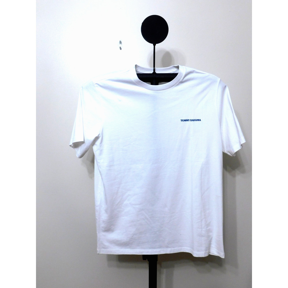 Tommy Bahama White Picture Perfect Crew Neck Cotton T-Shirt - Size M